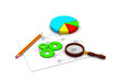 Flow Chart with gears and graph analyzing