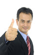 businessman going thumb up