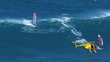 Windsurfer on Ocean Wave in Hawaii