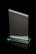 first place award glass trophy