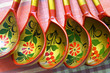 Wooden spoons with a national ornament