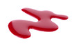Red nail polish drops isolated on white