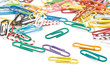 Colorful office paper clips