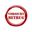 Stempel: VORSICHT BETRUG