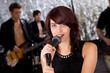 Photo: Beautiful rock singer and her team Beautiful rock singer and her team