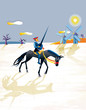 Vector: Don Quijote And Windmills Don Quijote And Windmills