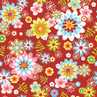 abstract seamless flower pattern