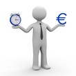 3d Männchen Zeit ist Geld  (Euro)
