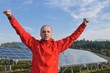 Male solar panel engineer at work place Male solar panel engineer at work place