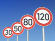 Geschwindigkeitsbegrenzungen 120 80 50 30