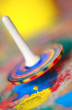 Children colorful pinwheel on a colored background