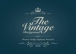 Blue dotted vintage background with ornament