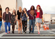 Photo: Young Teen Punks Crossing Street Young Teen Punks Crossing Street