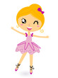 Cute little dancing ballerina girl