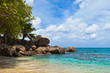 Beautiful seascape with blue sky and clouds