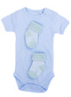 blue baby clothes isolated on white background