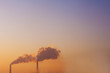 the smoke from the chimney
