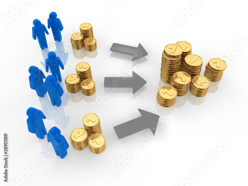 Illustration: crowdfunding concept crowdfunding concept