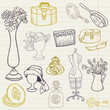 Set of Fashion Hand drawn Doodles - for your design and scrapboo Set of Fashion Hand drawn Doodles - for your design and scrapboo