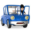 thief stealing a car