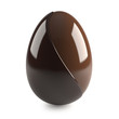 Illustration: chocolate easter egg on white background chocolate easter egg on white background