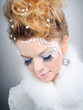 Photo: Closeup portrait of beautiful girl with makeup Closeup portrait of beautiful girl with makeup