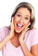Happy young beautiful woman portrait Happy young beautiful woman portrait