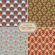 repeating retro patterns (1) - set of four vintage designs