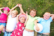 Children in grass
