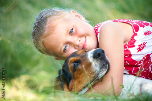 Photo: girl with dog girl with dog