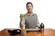 Office Worker having a cocktail