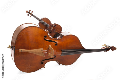 Foto: double bass and violin double bass and violin