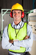 factory worker with personal protective equipment