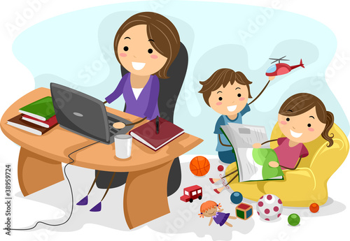 Vector: Working Mom Working Mom