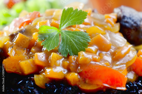 Photo: rice with sauce rice with sauce