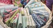 Fabrics in shop