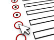 Completing form using mouse pointer