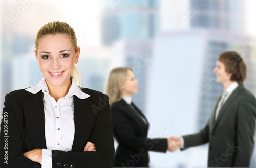 Photo: Business woman in an office environment Business woman in an office environment