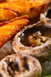 Grilled mushrooms and potato