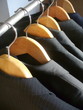 Row of men's suit jackets