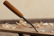 Photo: Shaping wood with a chisel Shaping wood with a chisel