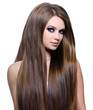 Fashion model with long hair