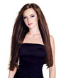 Beautiful young  woman with long straight hair