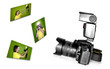 Digital SLR Camera with Flash and Portraits