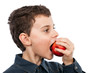 Boy eating apple Boy eating apple