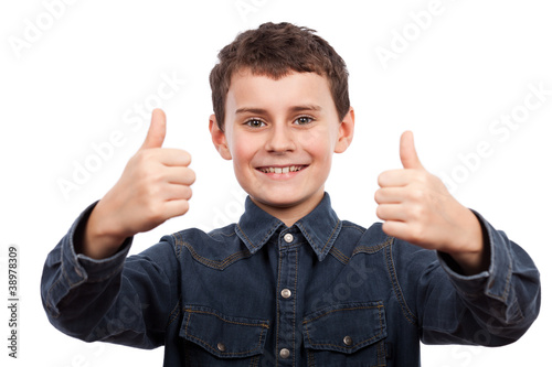 Photo: Cute kid thumbs up Cute kid thumbs up