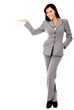 Business woman with hand extended