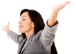 Stress-free business woman