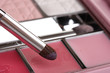 makeup set with brush closeup