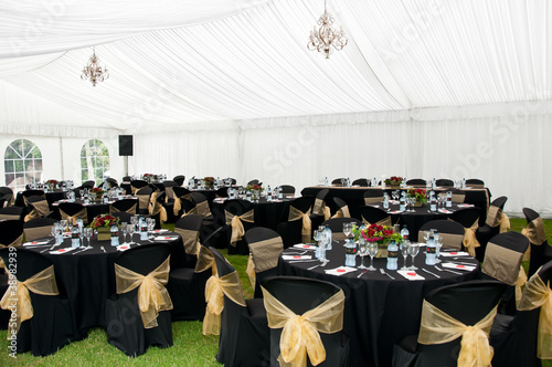 Photo: Wedding Marque in Black and gold theme Wedding Marque in Black and gold theme